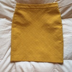Honeycomb Gold Yellow Pencil Skirt
